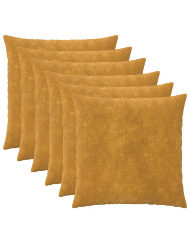 Federa 6 pcs HEERLEN Giallo 65 x 65 cm Fleece in microfibra