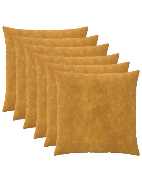 Federa 6 pcs HEERLEN Giallo 65 x 65 cm Fleece in microfibra