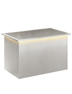 Fioriera da giardino con LED Argento 50 x 80 x 48 cm 2