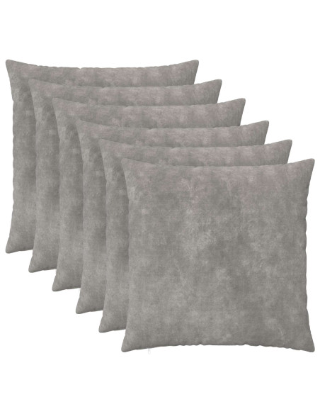 Federa 6 pcs HEERLEN Grigio Chiaro 65 x 65 cm