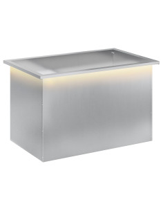 Fioriera da giardino con LED Argento 50 x 80 x 48 cm 2