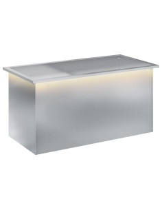 Fioriera da giardino con LED Argento 50 x 100 x 48 cm 2