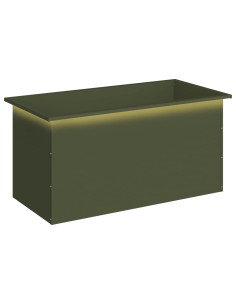 Fioriera da giardino con LED Verde Oliva 50 x 100 x 48 cm 2