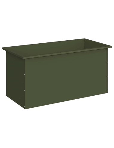 Fioriera da giardino con LED Verde Oliva 50 x 100 x 48 cm