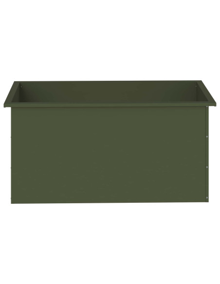 Fioriera da giardino con LED Verde Oliva 50 x 100 x 48 cm