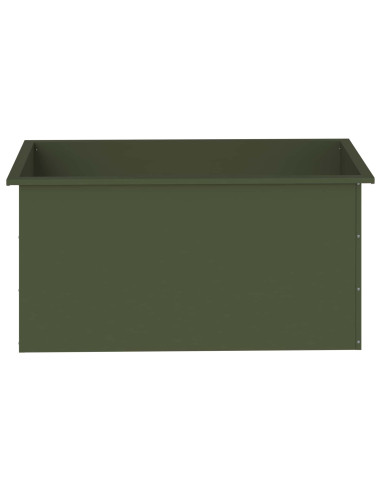 Fioriera da giardino con LED Verde Oliva 50 x 100 x 48 cm