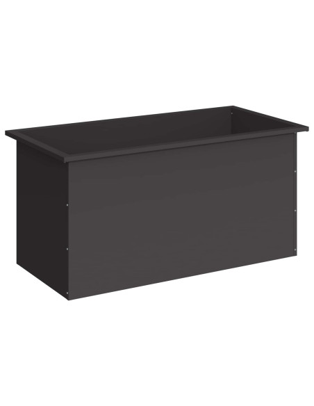 Fioriera da giardino con LED Nero 50 x 100 x 48 cm Acciaio