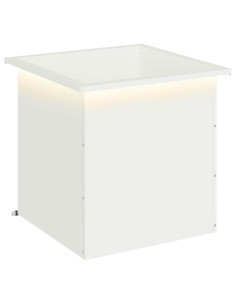 Fioriera da giardino con LED Bianco 50 x 50 x 48 cm Acciaio 2