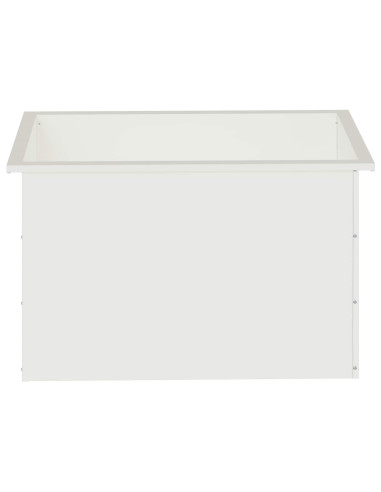 Fioriera da giardino con LED 2 pz Bianco 50 x 80 x 48 cm