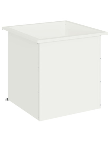 Fioriera da giardino con LED Bianco 50 x 50 x 48 cm Acciaio