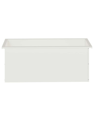 Fioriera da giardino con LED 2 pz Bianco 40 x 100 x 40 cm