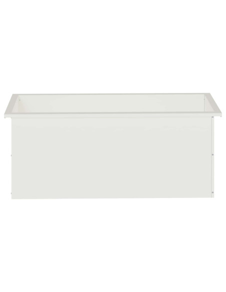 Fioriera da giardino con LED 2 pz Bianco 40 x 100 x 40 cm