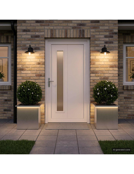 Fioriera da giardino con LED 2 pz Argento 40 x 40 x 40 cm