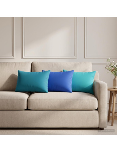 Cuscino con cuscino HEERLEN 6 pz Blu Reale Poliestere