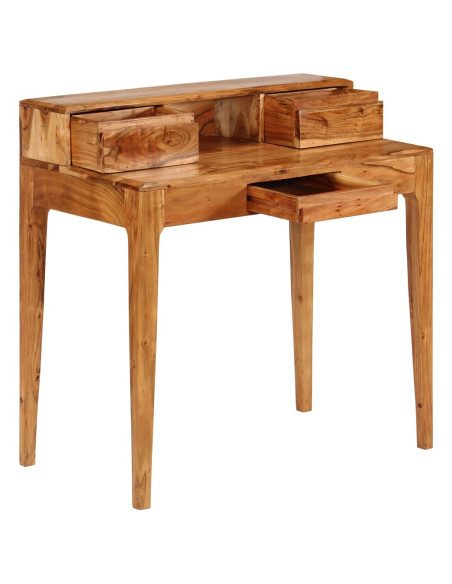 Scrivania con Cassetti in Legno Massello 88x50x90 cm