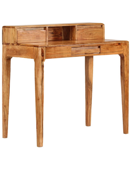 Scrivania con Cassetti in Legno Massello 88x50x90 cm