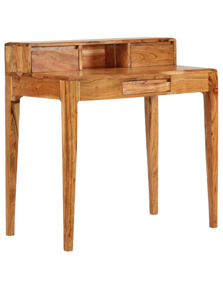 Scrivania con Cassetti in Legno Massello 88x50x90 cm
