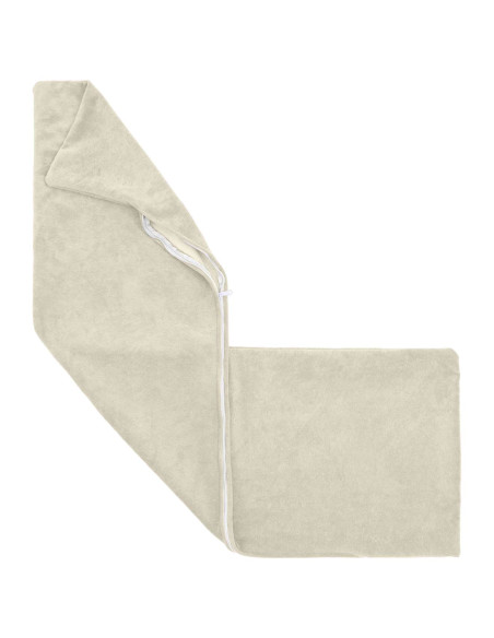Cuscino con cuscino HEERLEN 2 pz Crema Fleece in microfibra