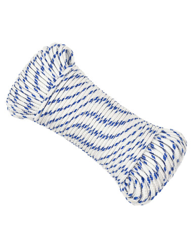 Corda multiuso 3 mm 50 m Bianco e Blu PP 67,5 kg Carico massimo