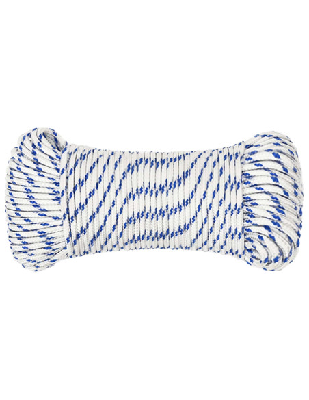 Corda multiuso 3 mm 50 m Bianco e Blu PP 67,5 kg Carico massimo