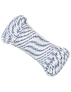 Corda multiuso 3 mm 25 m Bianco e Blu PP 67,5 kg Carico massimo 2