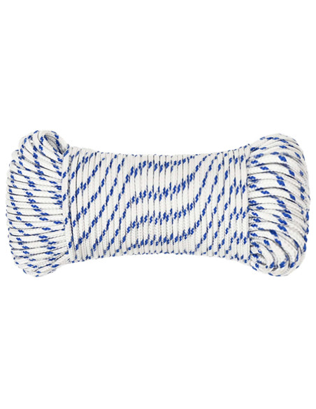 Corda multiuso 3 mm 25 m Bianco e Blu PP 67,5 kg Carico massimo