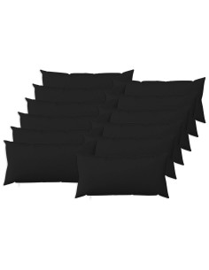 Cuscino con cuscino HEERLEN 12 pz Nero Tessuto