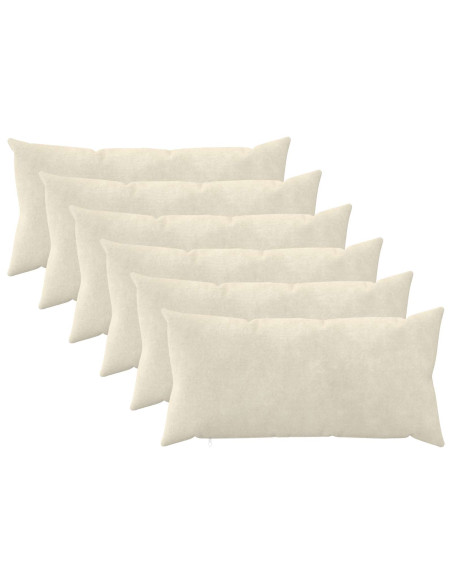Cuscino con cuscino HEERLEN 6 pz Crema Fleece in microfibra