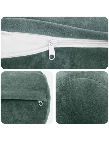 Cuscino con cuscino HEERLEN 6 pz Blu mare Fleece in microfibra