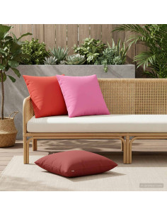 Cuscino con cuscino HEERLEN 2 pz Rosso Poliestere