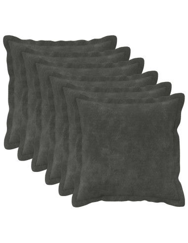 Federa 6 pcs HOUTEN Antracite 30 x 30 cm Fleece in microfibra