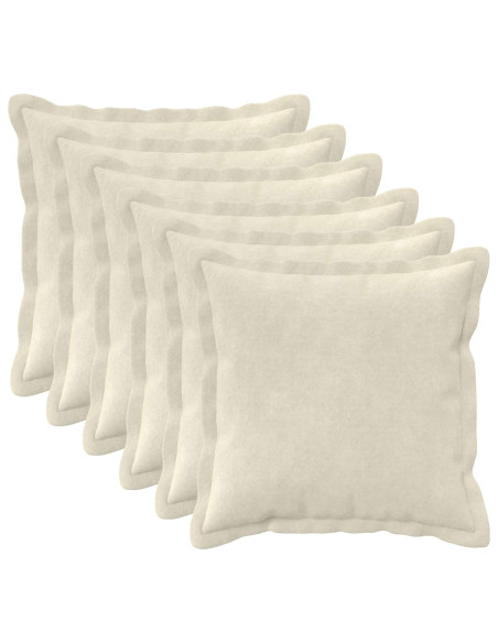 Federa 6 pcs HOUTEN Crema 30 x 30 cm Fleece in microfibra