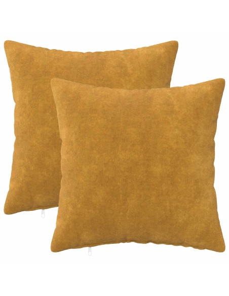 Federa 2 pcs HEERLEN Giallo 45 x 45 cm Fleece in microfibra