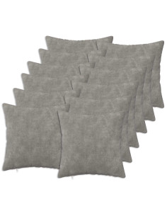 Cuscino HEERLEN 12 pz Grigio Chiaro Fleece in microfibra