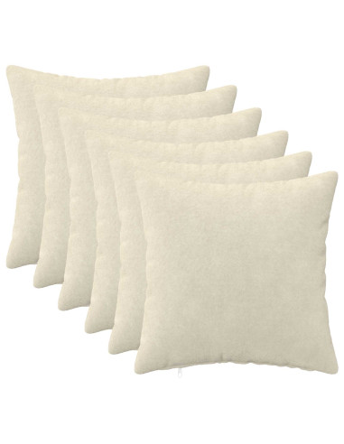 Cuscino con cuscino HEERLEN 6 pz Crema Fleece in microfibra