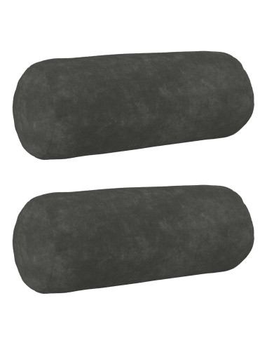 Cuscino con cuscino HEERLEN 2 pz Antracite Fleece in microfibra