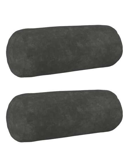 Cuscino con cuscino HEERLEN 2 pz Antracite Fleece in microfibra