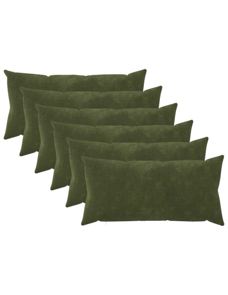 Cuscino con cuscino HEERLEN 6 pz Verde Fleece in microfibra