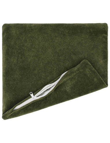 Cuscino con cuscino HEERLEN 6 pz Verde Fleece in microfibra