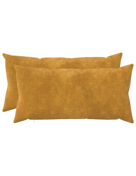 Cuscino con cuscino HEERLEN 2 pz Giallo Fleece in microfibra