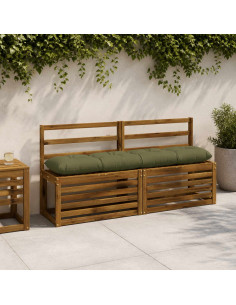 Cuscino per panchina VIANEN 100% Poliestere Verde Oliva
