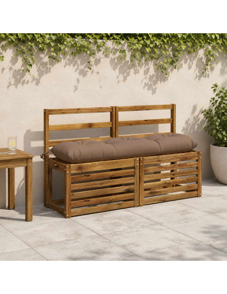 Cuscino per panchina VIANEN 100% Poliestere Tortora