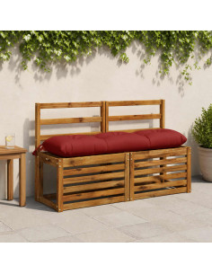 Cuscino per panchina VIANEN 100% Poliestere Rosso