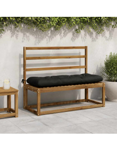 Cuscino per panchina VIANEN 100% Poliestere Nero