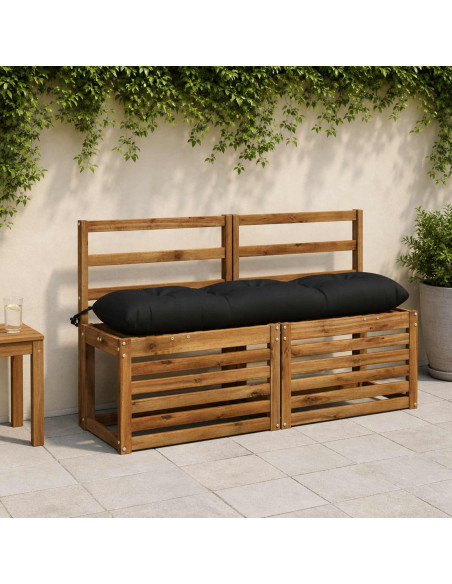 Cuscino per panchina VIANEN 100% Poliestere Nero