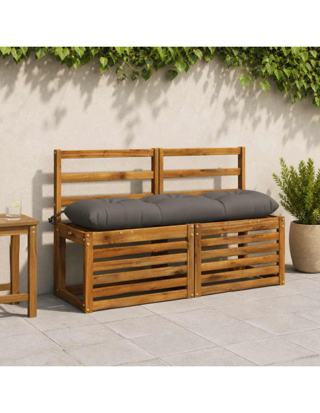 Cuscino per panchina VIANEN 100% Poliestere Grigio