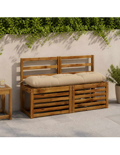 Cuscino per panchina VIANEN 100% Poliestere Crema 2