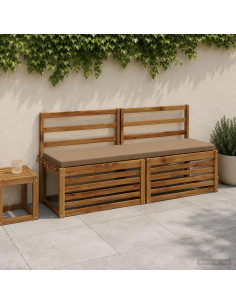 Cuscino per panchina SOEST 100% Poliestere Tortora