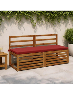 Cuscino per panchina SOEST 100% Poliestere Rosso Vino