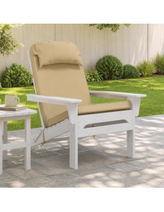 Cuscino per Lounger Sole 100% Poliestere Beige 55 x 124 x 5 cm
